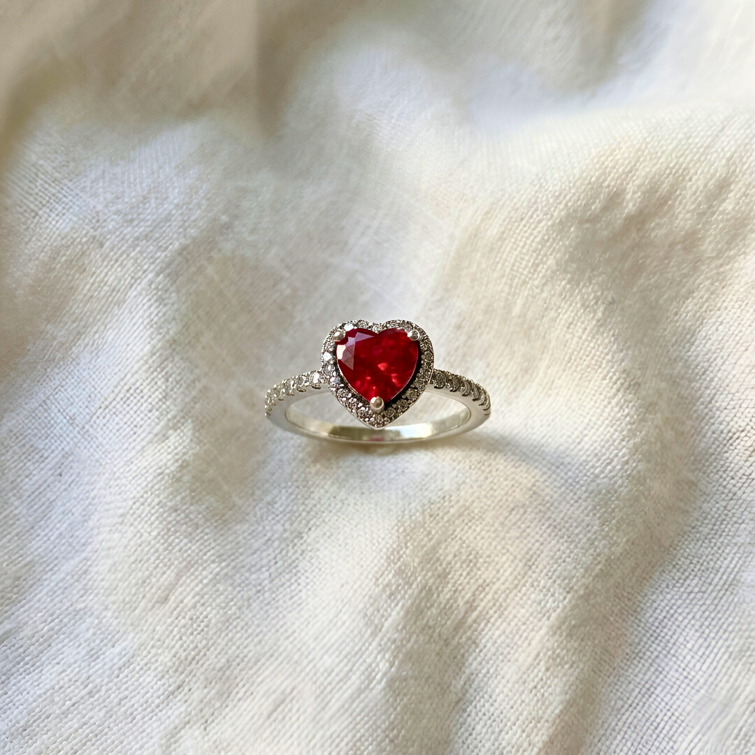 Heart Solitaire Ring