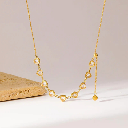 Hearts Up and Down Necklace