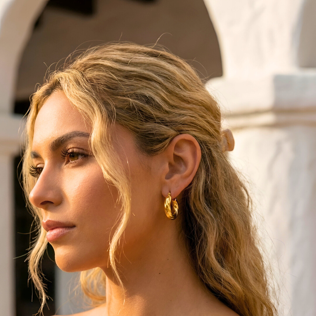 "Croissant" Hoop Earrings