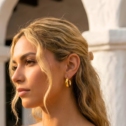 "Croissant" Hoop Earrings