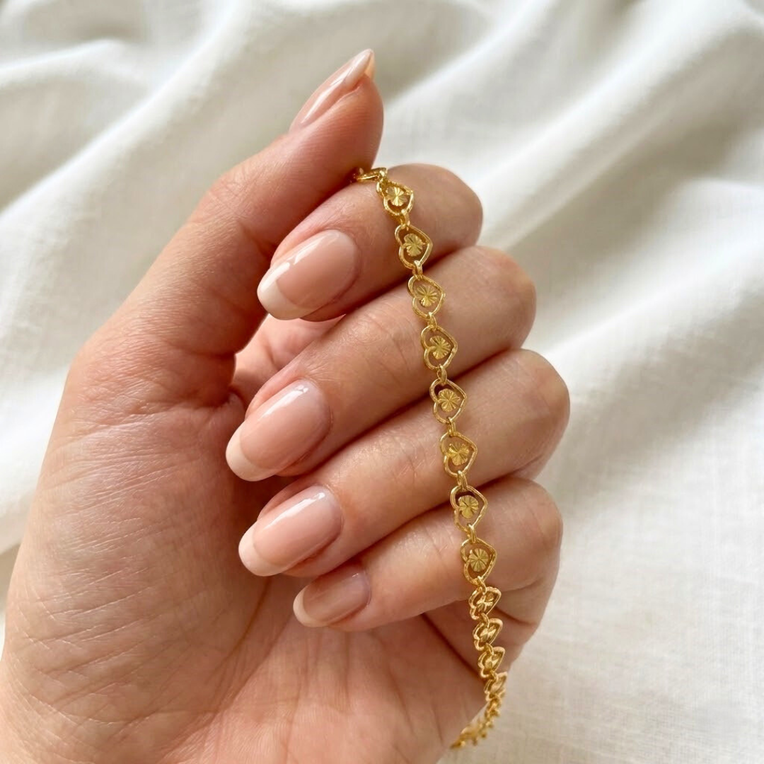 Flowered Hearts Necklace