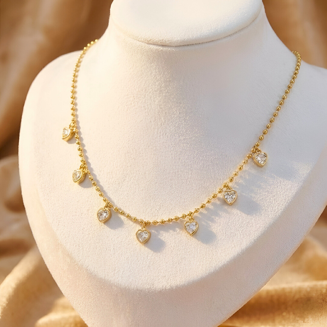 Hearts and Zircon Choker