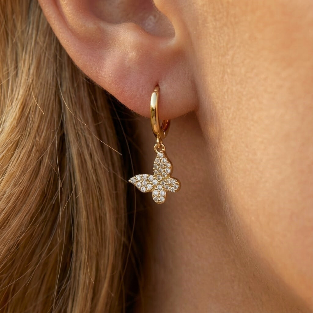 Butterfly Pendant Earrings