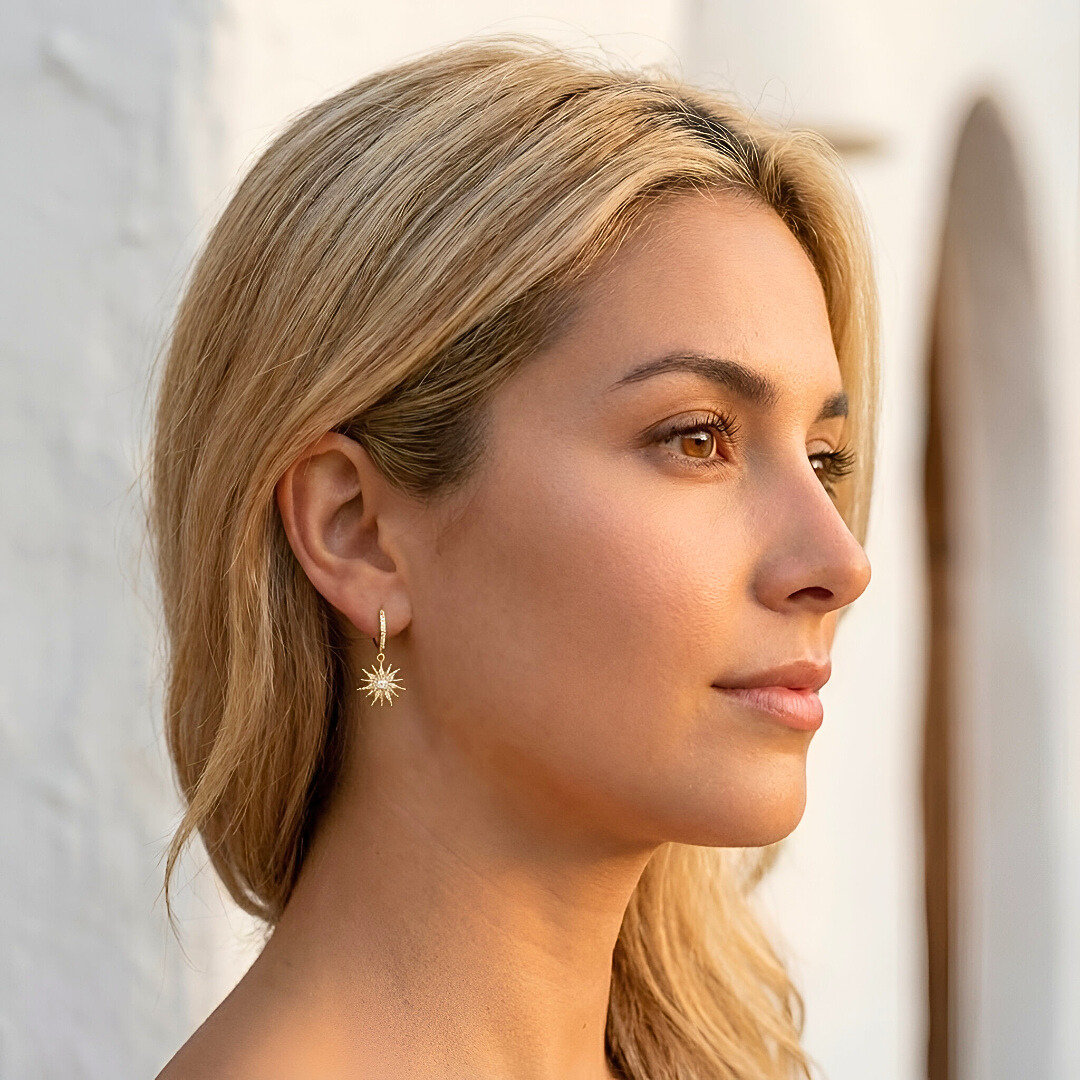 Sun Pendant Earrings