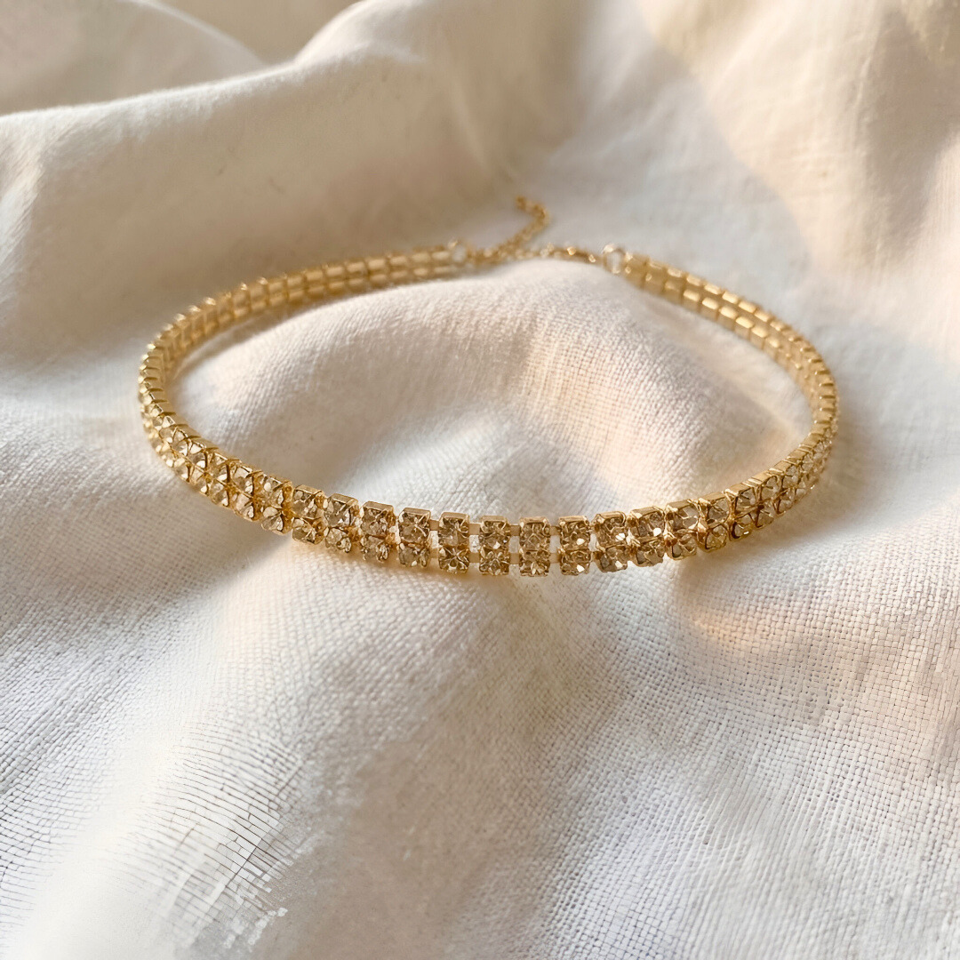 Rhinestone Tennis Choker