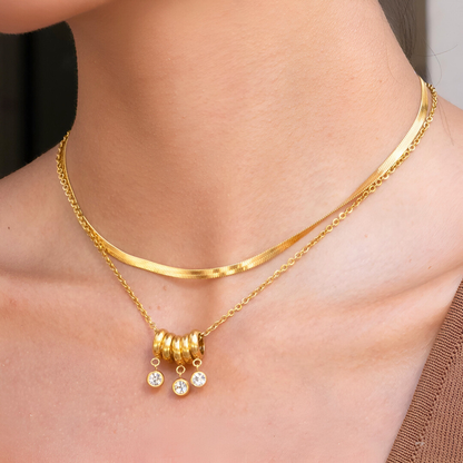 Zircon Hoop Necklace