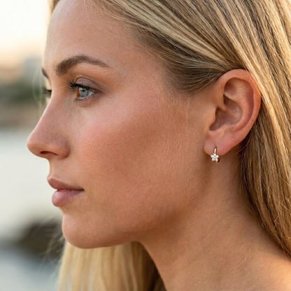 Star Huggie Earrings