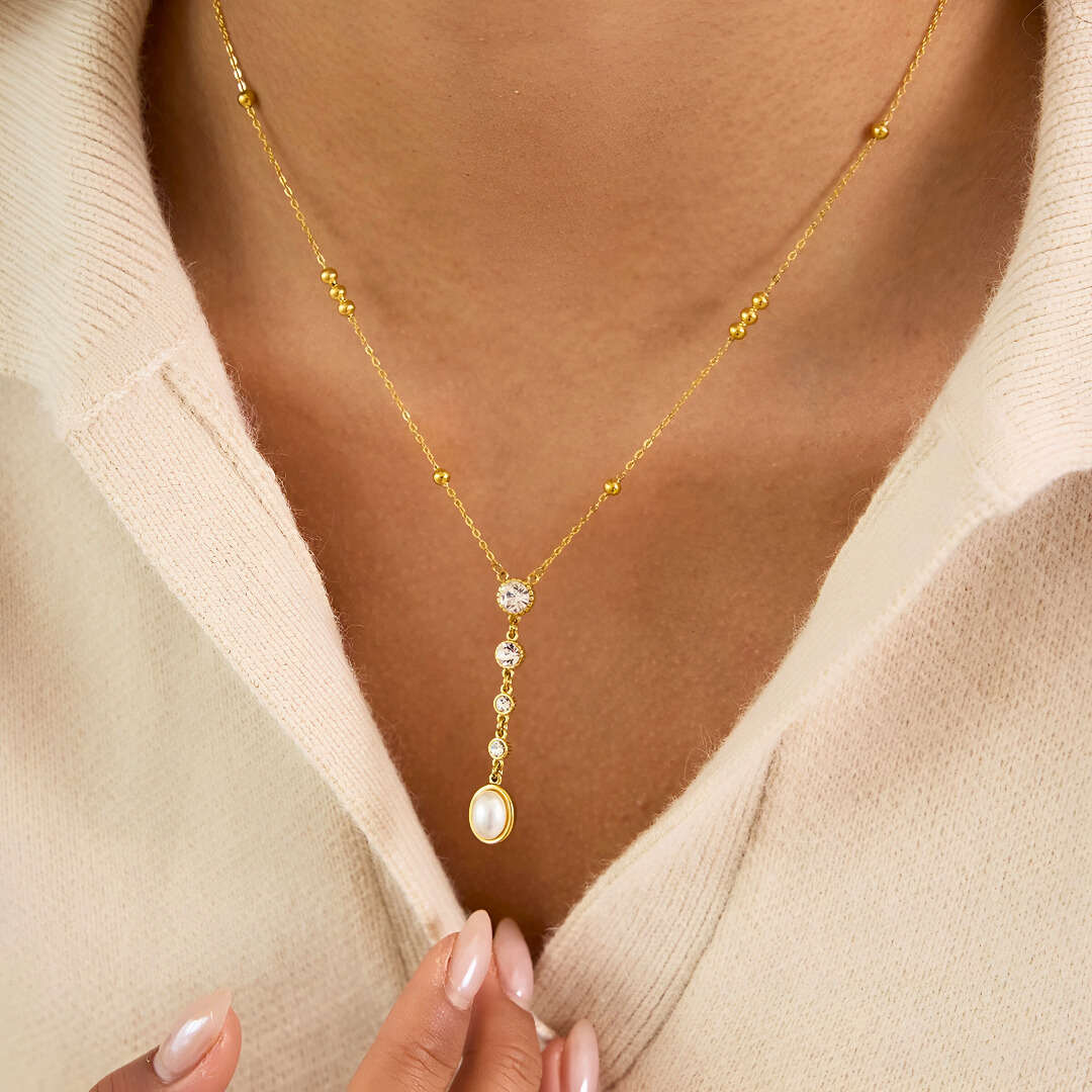 Y Pearl Necklace