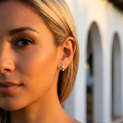 "Lotus" Marquise Cut Earrings with Pendant