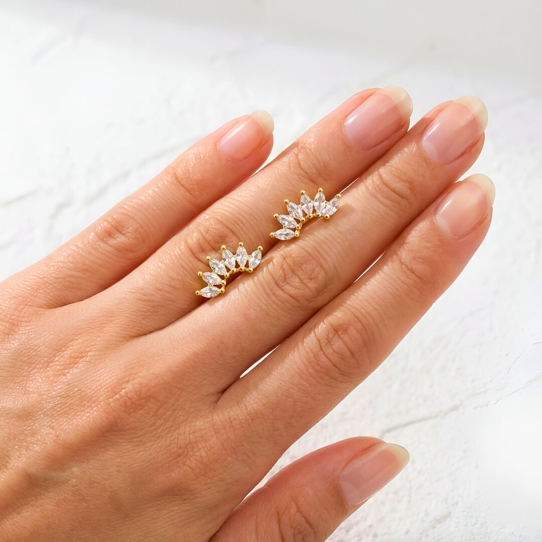 Marquise Cut Stud Earrings