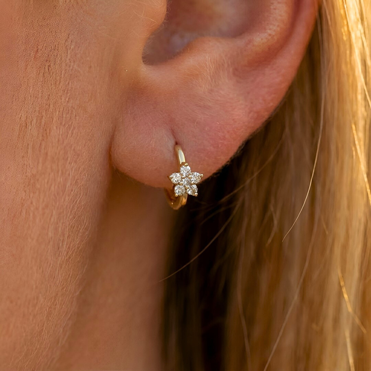 Star Huggie Earrings