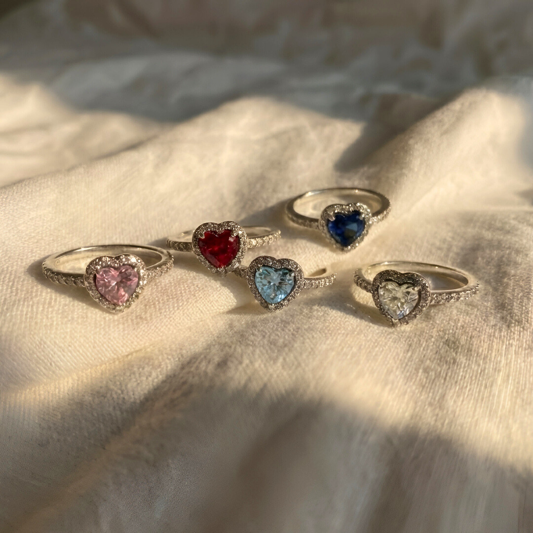 Heart Solitaire Ring