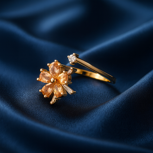 PEACH BLOSSOM SPINNER RING