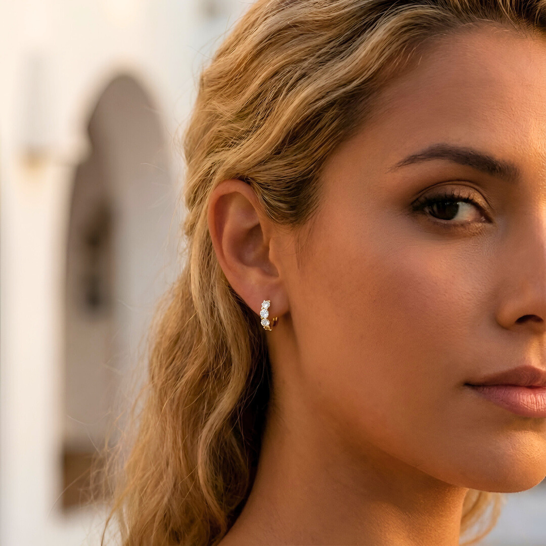 Huggie Trilogy with Zirconia