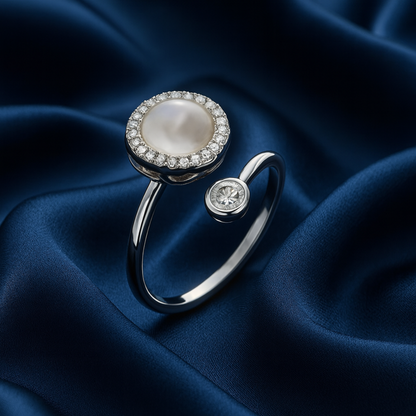 PEARL STONE SPINNER RING