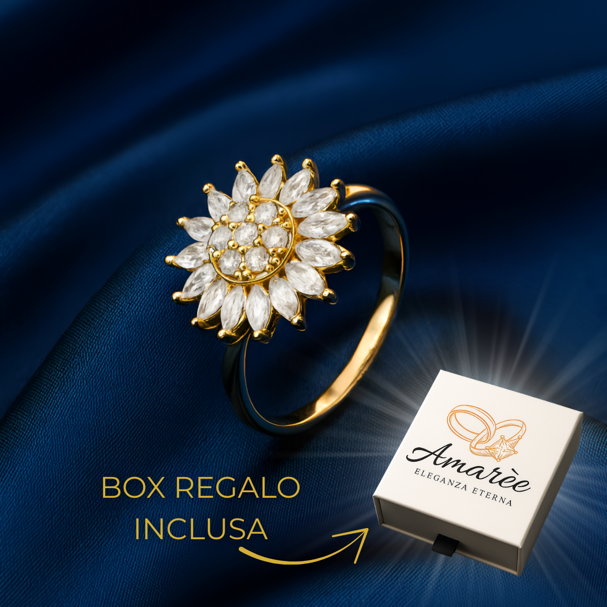 GIRASOLE SPINNER RING