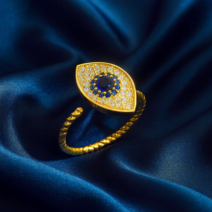 LUCKY EYE SPINNER RING