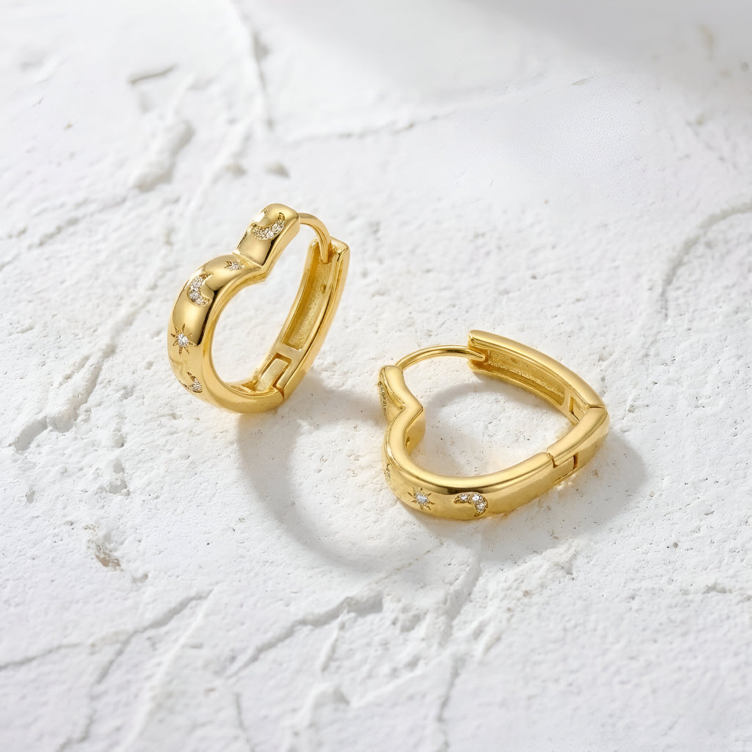 Huggie Heart with Stars and Moons